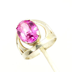 Vintage Luxury Soviet RING Silver⭐️875 with Big Bright Ruby -10.5US (20mm) | #77