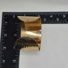 Vintage Cuff Bracelet Lot Gold Tone Hammered Wide Statement Boho Runway Minimal