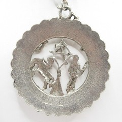 Native American Southwestern Style Large Pendant Necklace Reservation Vintage