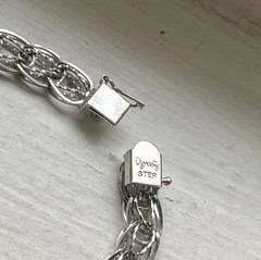 Vintage DYNASTY USA SILVER CHARM BRACELET 7 1/4” Wearable Wedding Engagement