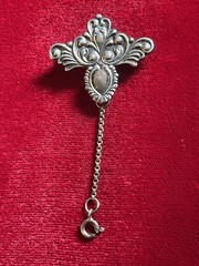 Vintage Sterling chateline, 6 Grams, Stamped 925, Gorgeous!