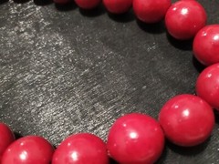 Vintage women’s beads Red color Soviet Made in the USSR Rare