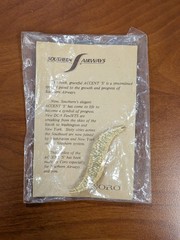 Rare 1968 Southern Airways Accent “S” Employee Pin Brooch Coro Exclusive On Card