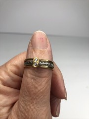 Avon Vintage Two Tone 3 Stack Look Minimalist Ring Woman’s Size 9