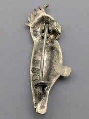 Vtg Australia Sterling Silver Cockatoo Parrot Brooch Pin 925 Map Mark C-Clasp