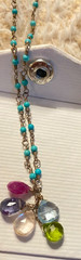 Camilee Designs Sterling Silver Turquoise Multi Gemstone Briolette Necklace Box