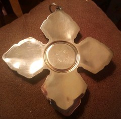 VTG Cross Raimond Silver plate Ornament Italy – Set Of 2