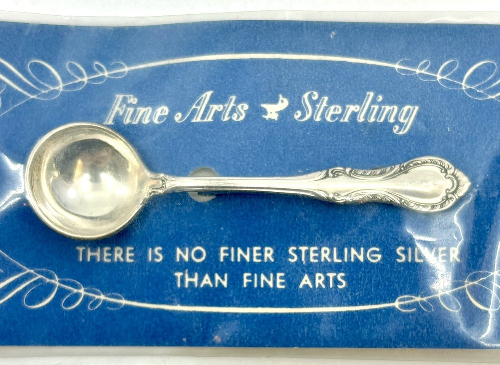 Vintage STERLING SILVER Spoon Pin Brooch Fine Arts SOUTHERN COLONIAL NOS MINT