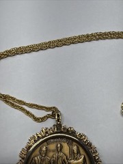 Official 1974 Illinois Medallion US Bicentennial 1776-1976 Coin Pendant 24”Chain