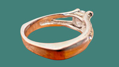 CZ SOLITAIRE ROUND SPLIT SHANK CHANNEL SET ENGAGEMENT PROMISE RING SZ 7