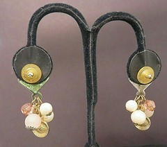 Vintage 80’s Cluster Of Charms Drop Dangle Earrings Lot 836 lisasfinds