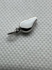 Sports Whistle Vintage Shiny JMF Sterling Silver 925 Bracelet Charm Pendant A2