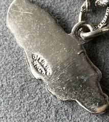 Vintage Sterling Silver Charm Bahamas Nassau Map Estate Jewelry Pre-Owned