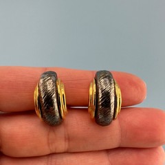Vintage Clip On Earrings Lot Gold Silver Two Tone Huggie X Shape Leaf Climber