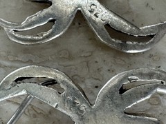 Vintage Sterling Silver 925 Spider Earrings Gothic Halloween Arachnid Studs