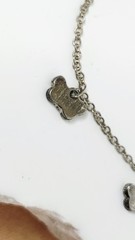 Vintage Children’s Silver Tone Multi-Color Enamel Butterfly Charm Bracelet, 7″ L