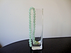 VINTAGE 1970s TAIWAN HANDMADE 10 MM AVENTURINE JADE 32″ ENDLESS BEAD NECKLACE