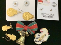 Holiday Christmas Jewelry Lot Brooches Earrings Gerrys Gold Crown Inc Vtg – Now