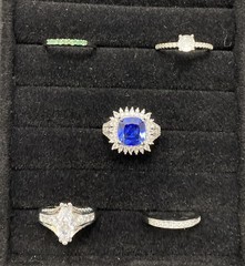 ✨Lot Of 5 Vintage To Now Beautiful Gemstone Estate Rings, All Size 8✨