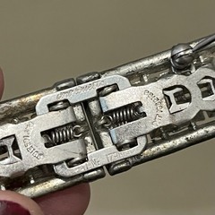 Vintage Art Deco Coro Duette Brooch Pin Dress Clips Duo Silver Tone Rhinestones
