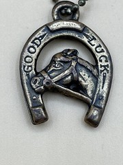 “Good Luck” Horseshoe Charm On Chain