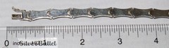 Vintage IBB Sterling Silver Bamboo Link Bracelet 7.5 inches 10.9 grams