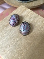 Matisse Renoir Copper Enamel Earrings Clip On Vintage 1950s
