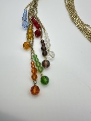 VTG JOHN EDWARD PSYCHIC MEDIUM CHAKRAS NECKLACE PENDANT Gold Tone Estate Read