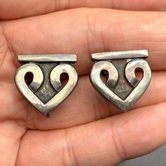 Vintage Mexico Modernist Margot de Taxco 195 Eagle 16 Screw Back Earrings