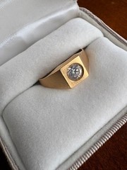 Vintage 19.2K Portuguese Gold Men’s Signet Ring 800 Hallmark Size 8.5 3.1g