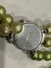 HONG KONG AVON GREEN ORANGE IVORY FAUX PEARL BEAD MCM VINTAGE NECKLACES LOT 5 EU