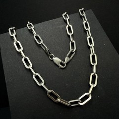 Vintage Italy 925 Sterling Silver Men’s Chain Necklace Unisex Jewelry 31.5g