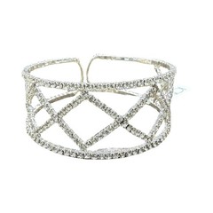 NWT ICING Claire’s SILVER Tone RHINESTONE FASHION STRETCH BRACELET 1 Sz Fits All