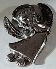 Vintage Sterling Silver FLYING CHERUB #40 Charm for a Bracelet, 2.46g