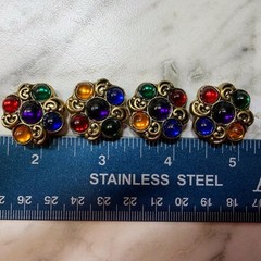 Vintage Clip Button Covers Lot of 21 – NONY Signed Swirl Set + Rhinestones