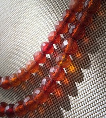 Antique Natural Baltic Amber Faceted Beaded 35″ Necklace 20.7g