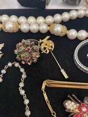 Junk Jewelry FOR CRAFTS WEAR PICS 1 & 2 Necklaces Watches Brooch Some SIGNED #3