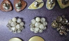 Vintage Lot Of 14 Pairs Of Clip On & Screw On Earrings Unmarked