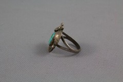 Old Pawn Vintage Navajo Sterling Silver Ring – Beautiful Turquoise Stone – Sz 7