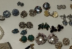 Vintage Jewelry Lot Mixed Estate 1950s+ Silver Jade Pearls Rings Earrings
