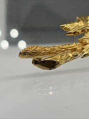 Vintage Boucher Signed and Number Gold Tone Brooch 2.5 inches long 1950s READ