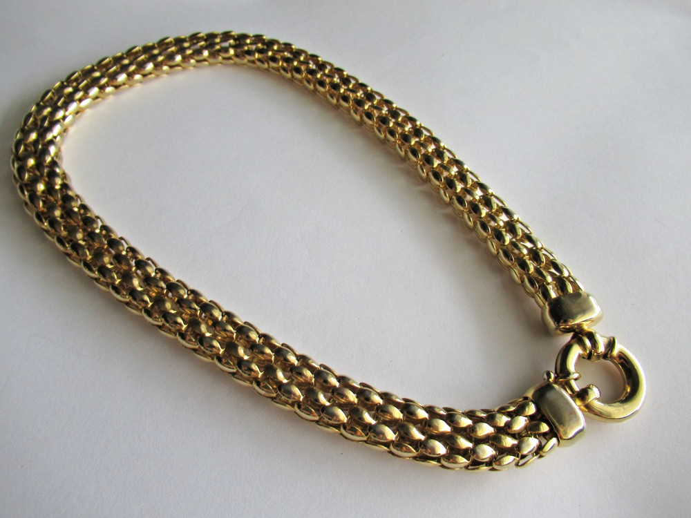 Vintage 1980’s gold plate Collar Necklace