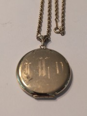 Large Vintage BAB 12K Gold Filled Locket Pendant Rope Chain Necklace
