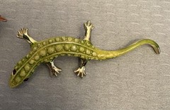 Vintage Figural Brooch Lot 4 Enamel Scarecrow Duck Alligator Rhinestone Bee
