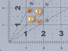 Vintage 1979 AVON ‘Heartshine’ Pierced Earrings Pavé Rhinestones Goldtone Hearts