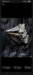 Rare Antique Old European Cut Double Diamond Engagement Ring