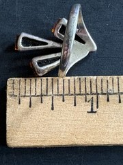 Vintage Ring 925 Amber MCM Size Unknown Sterling