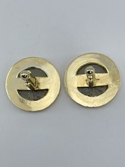 Vintage Buffalo Nickel mens cufflinks five cents gold tone textured and polished