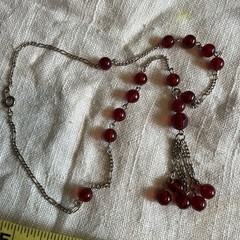 Vintage Jewelry Lot 5 Necklace 2 Bracelet Glass Plastic Stone Bone Metal NEW!
