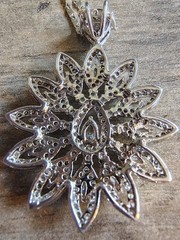 Vtg Cubic Zirconia Silver Tone Necklace Glamorous Sparkle Wedding Prom Elegant